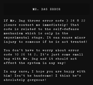Mr. Bag Error