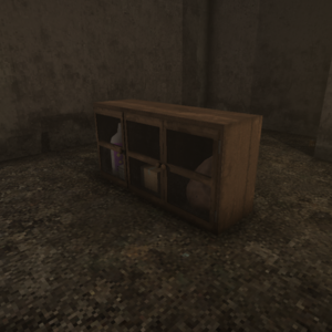 Small Wooden Cupboard Available to buy for 357 at Möbelmann Furnitures Can be crafted from found blueprint Has 24 item slots