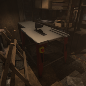 Table Saw Found at Möbelmann Furnitures's workshop Started recipe crafts without player's presence Efficiency: 250% Modifiers: Industrial and Variant 2
