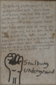 Note left by squatter about Stalburg Underground.