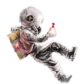 Diving Suit as depicted on a graffiti